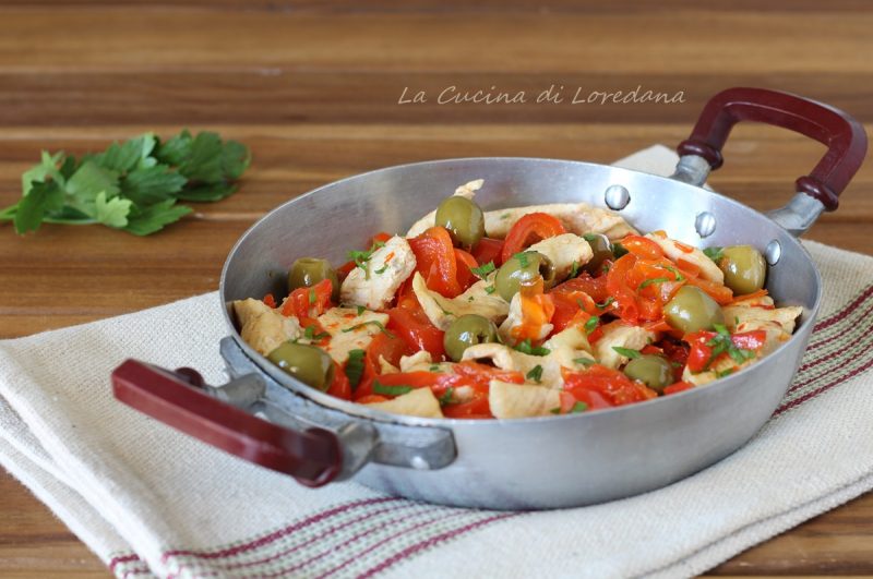 spezzatino di pollo con peperoni