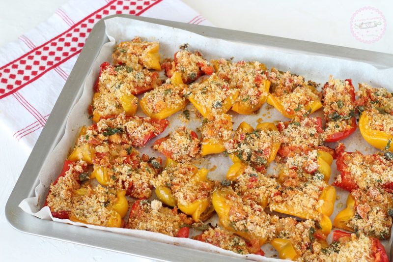 peperoni al forno gratinati
