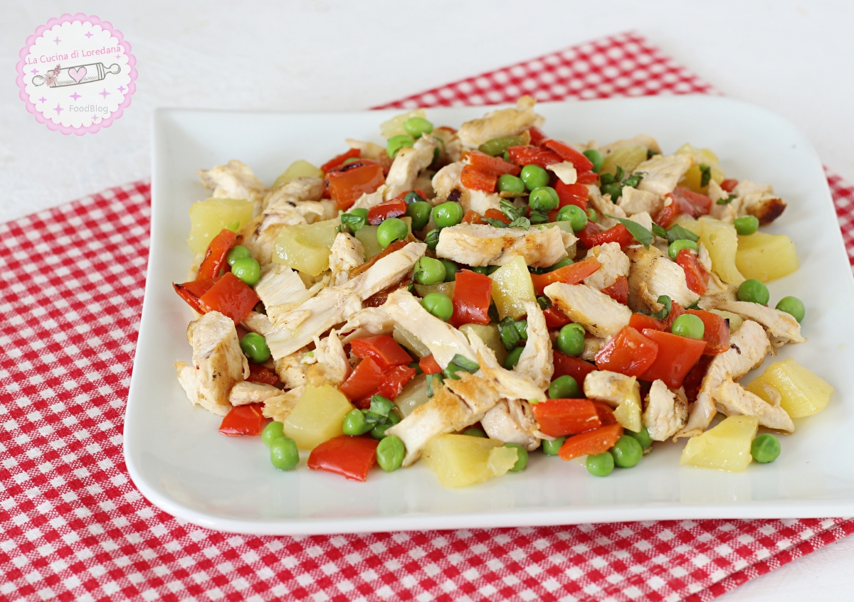 Insalata Di Pollo E Peperoni Fresca Leggera E Buonissima