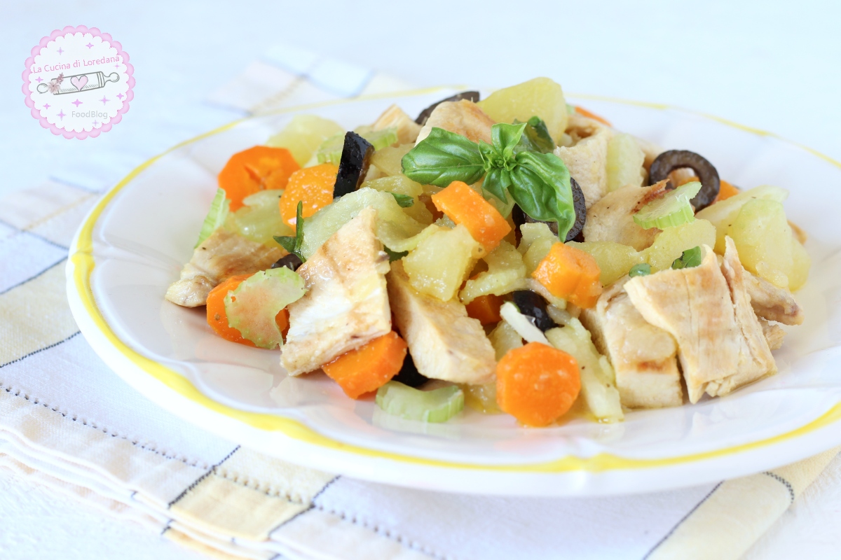 insalata di pollo con carote