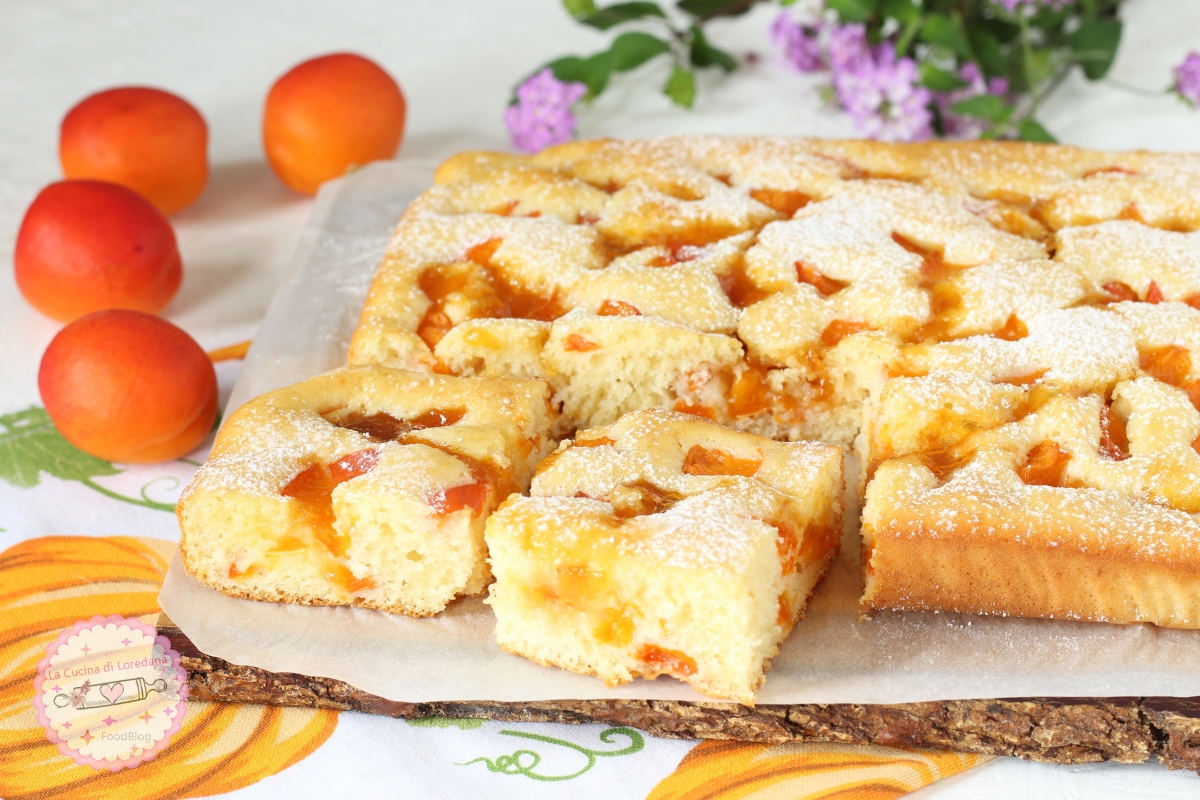 torta morbida con albicocche