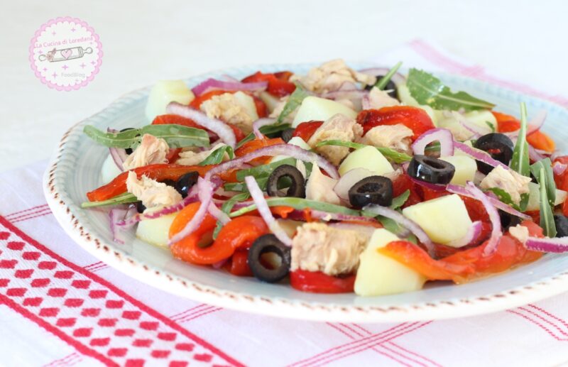 insalata di peperoni con tonno