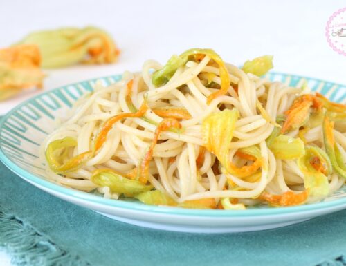 PASTA CON FIORI DI ZUCCA E ALICI il primo piatto che profuma d’estate