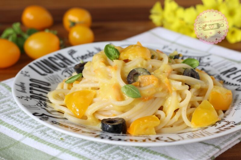 pasta con pomodorini gialli
