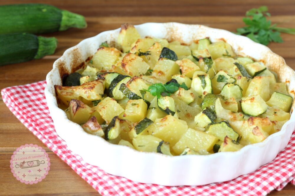 PATATE E ZUCCHINE AL FORNO o in friggitrice ad aria croccanti e buonissime