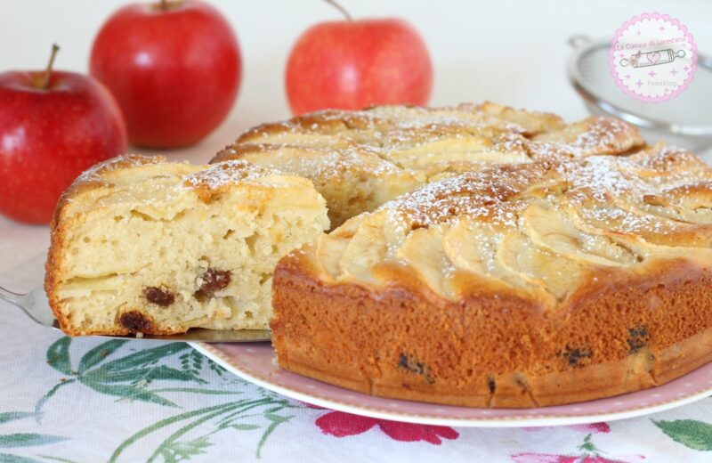 torta mele e uvetta