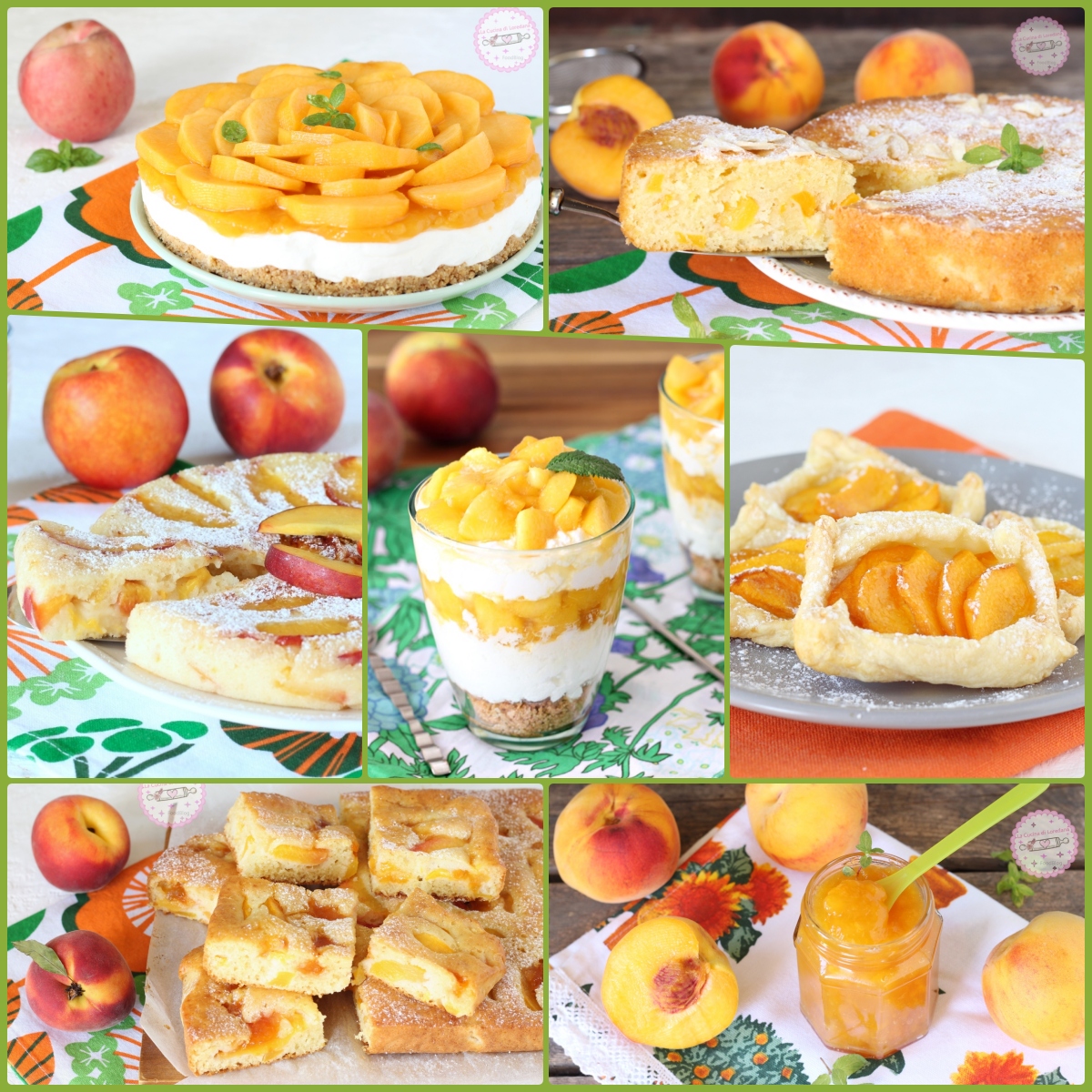 dolci con le pesche