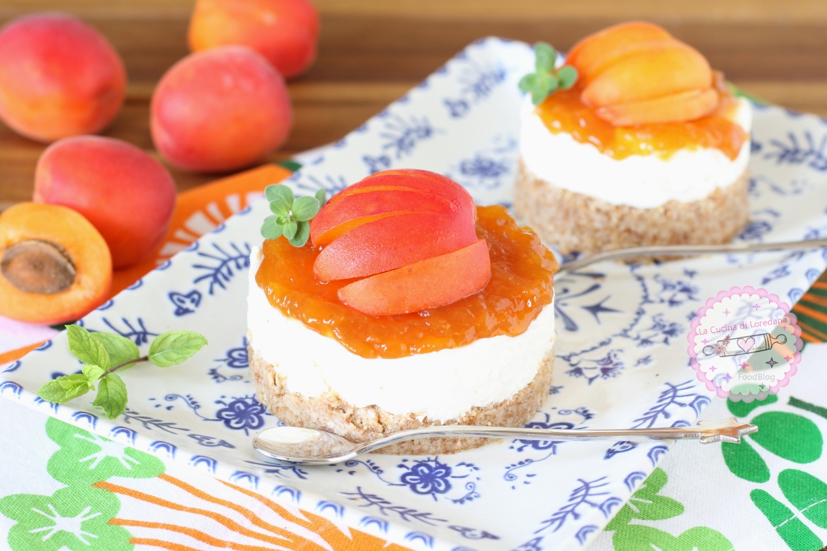 mini cheesecake alle albicocche