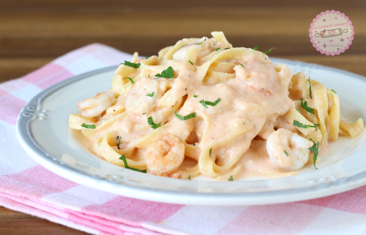 tagliatelle con gamberetti