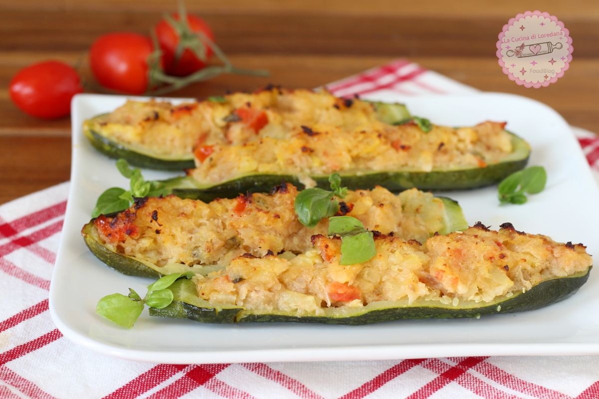zucchine ripiene con tonno