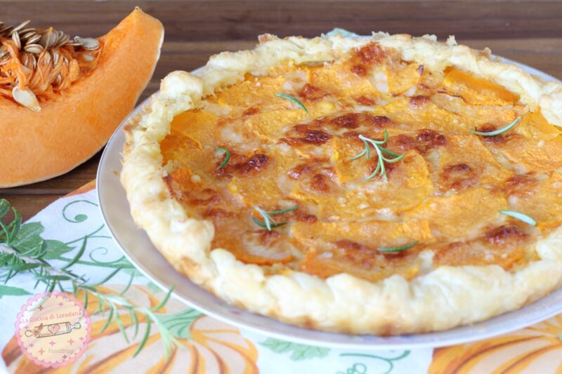torta salata con zucca e stracchino