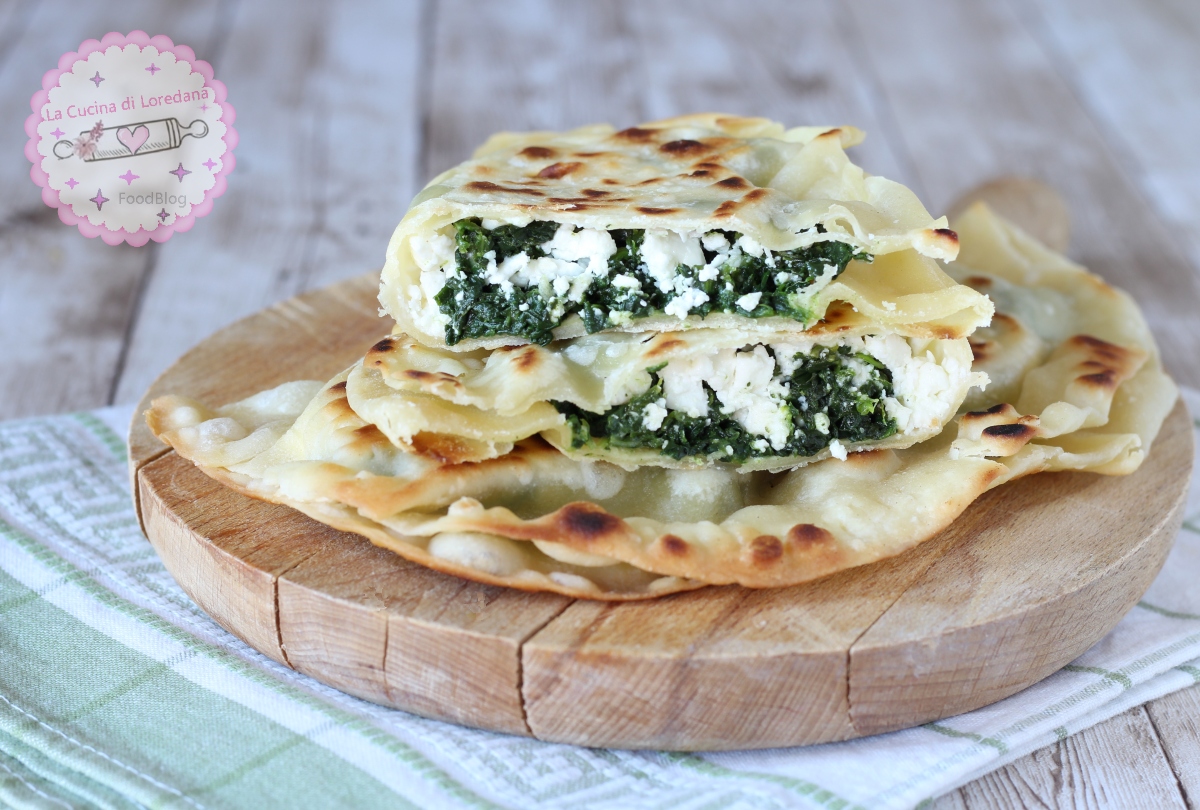 gozleme con spinaci e feta