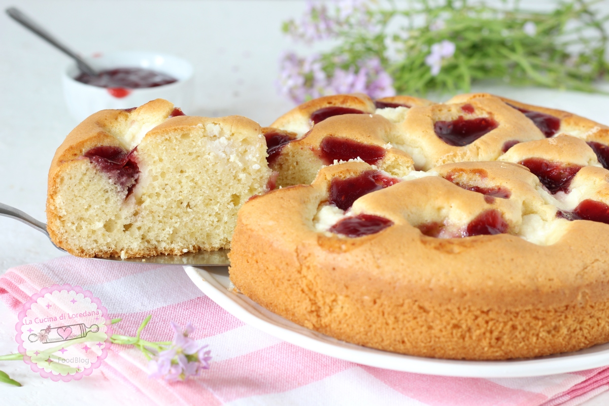 torta con ricotta e confettura