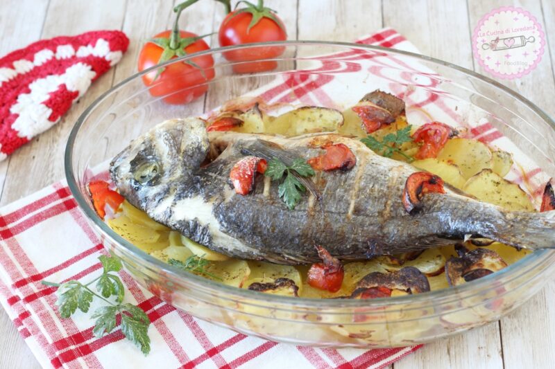 orata al forno con le patate