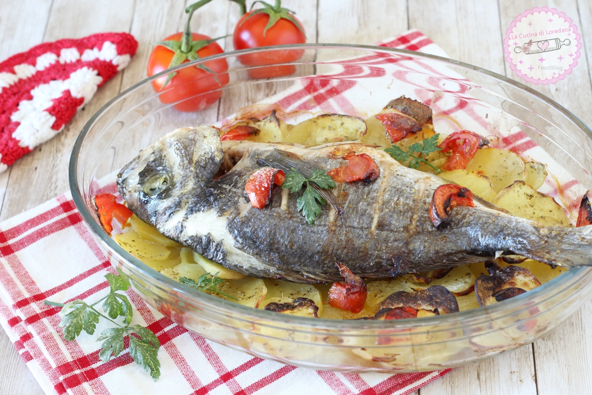 orata al forno con le patate