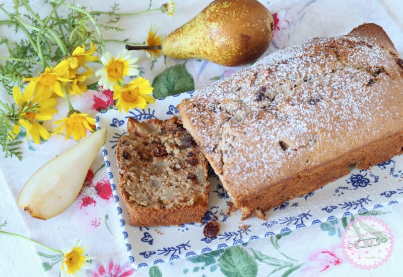 plumcake integrale con pere e cioccolato