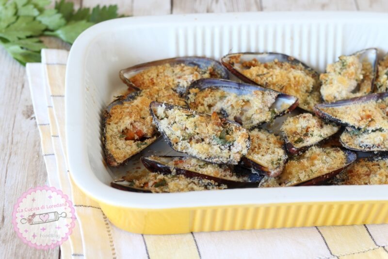 cozze al forno gratinate