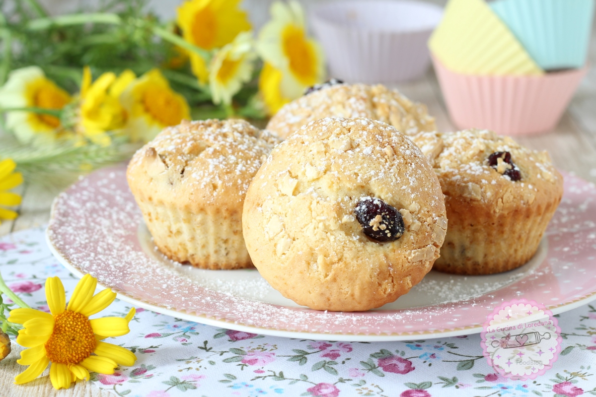 muffin ai mirtilli e cioccolato bianco