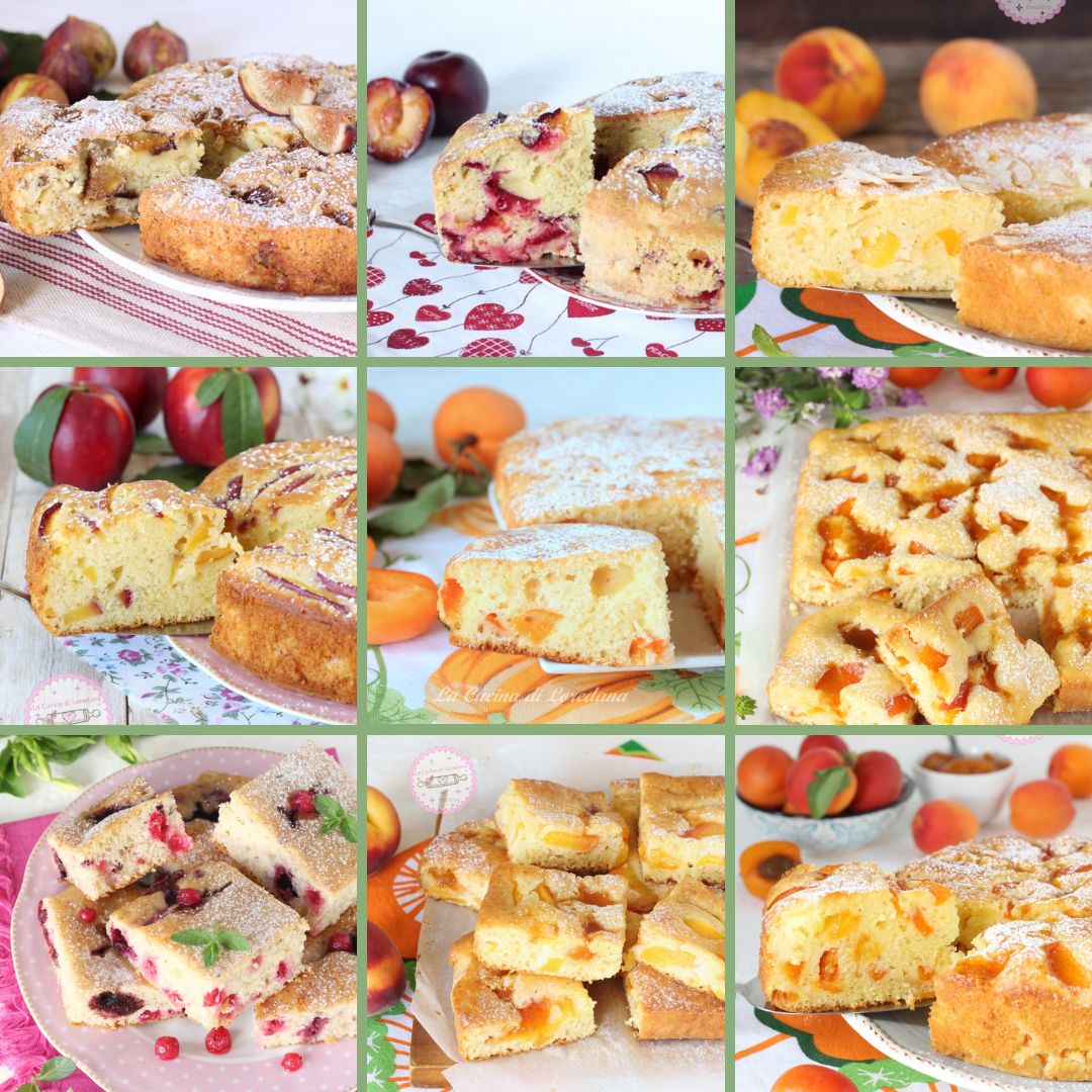 torte con la frutta estiva
