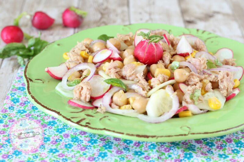 insalata di ceci con ravanelli