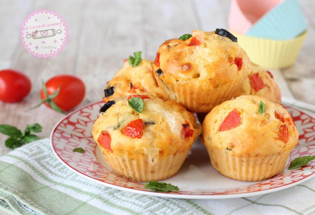 muffin salati con pomodorini