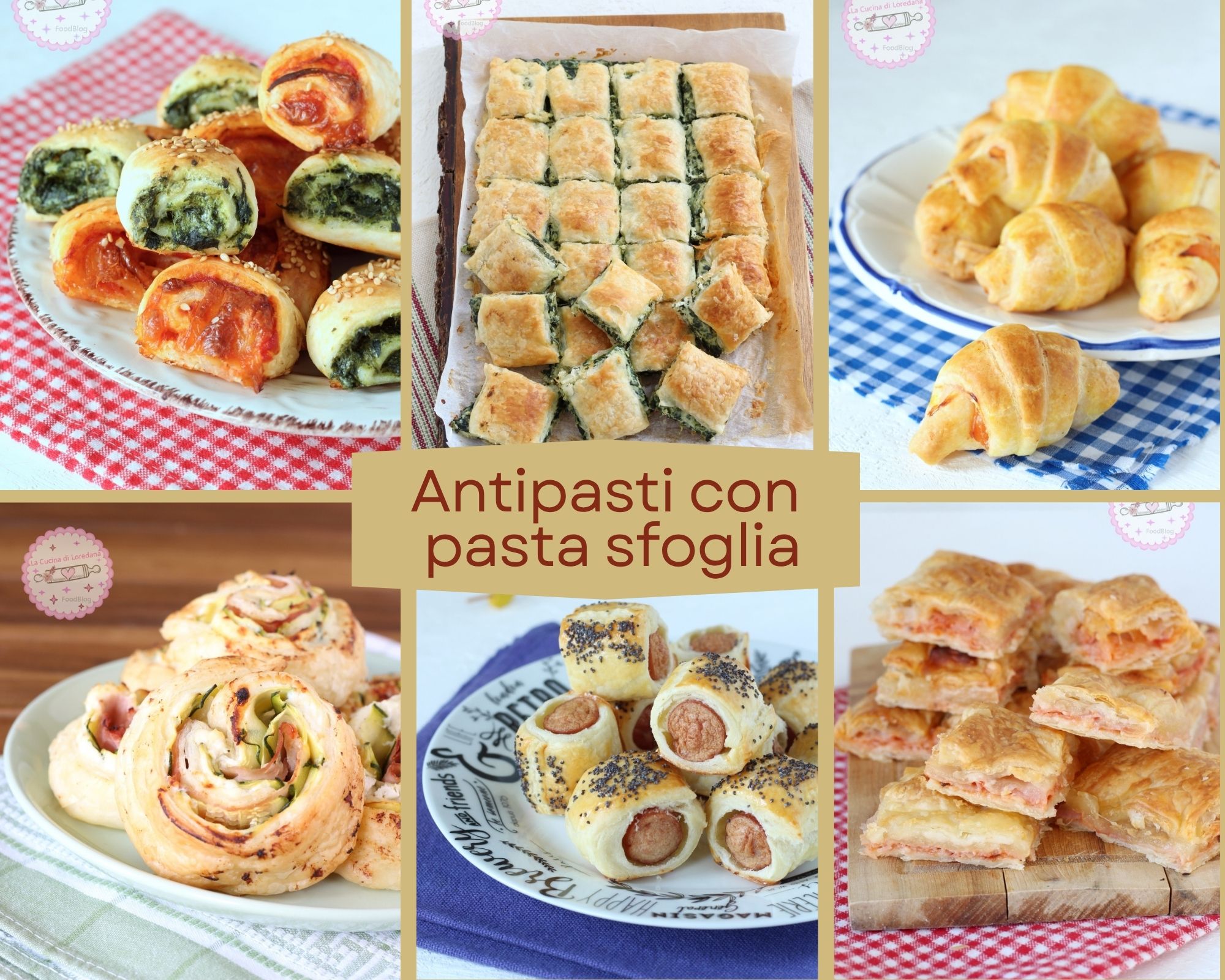 antipasti con pasta sfoglia