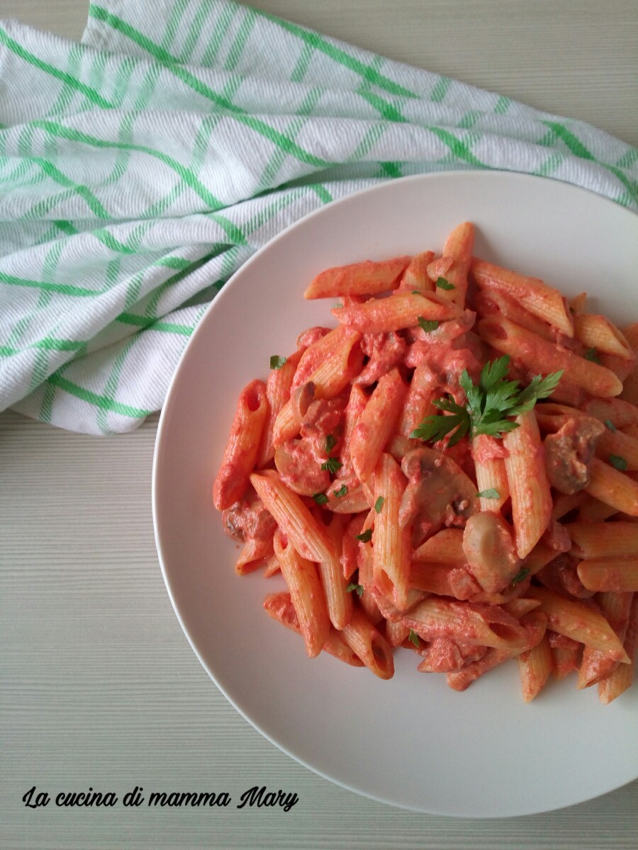 Penne rosè con funghi e cotto_2