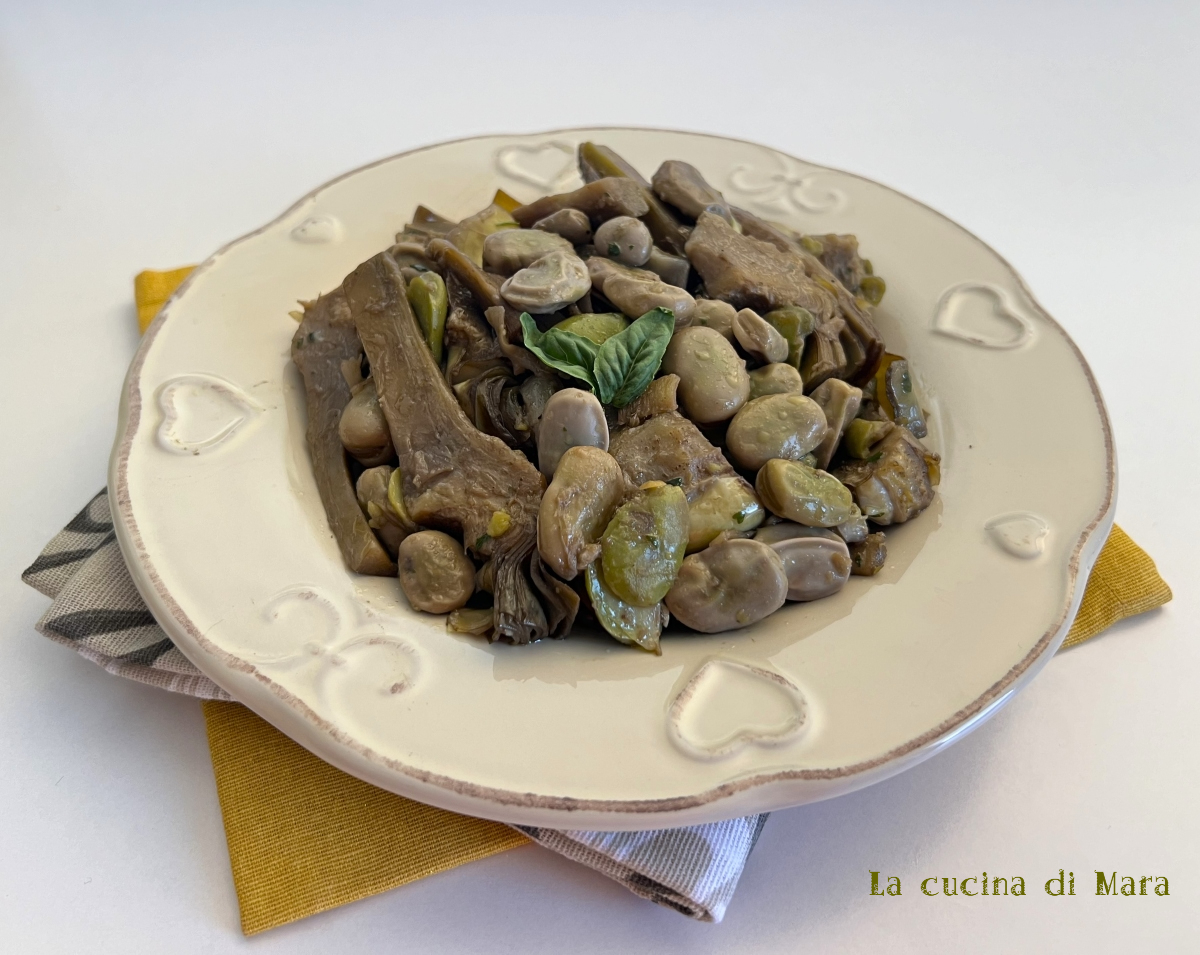 Fave carciofi e cipolle