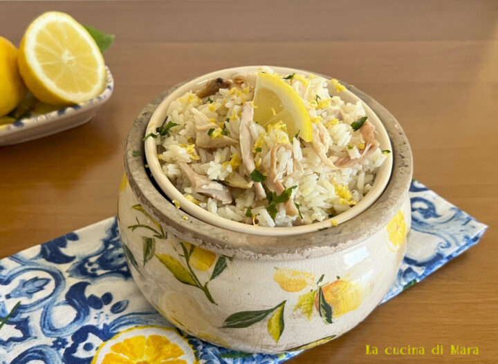insalata di riso con pollo e limone