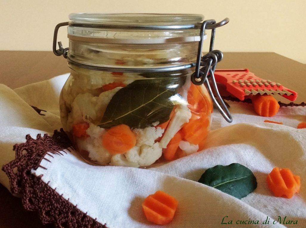 cavolfiore e carote in agrodolce