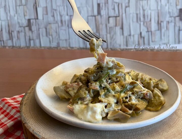 carciofi filanti in padella