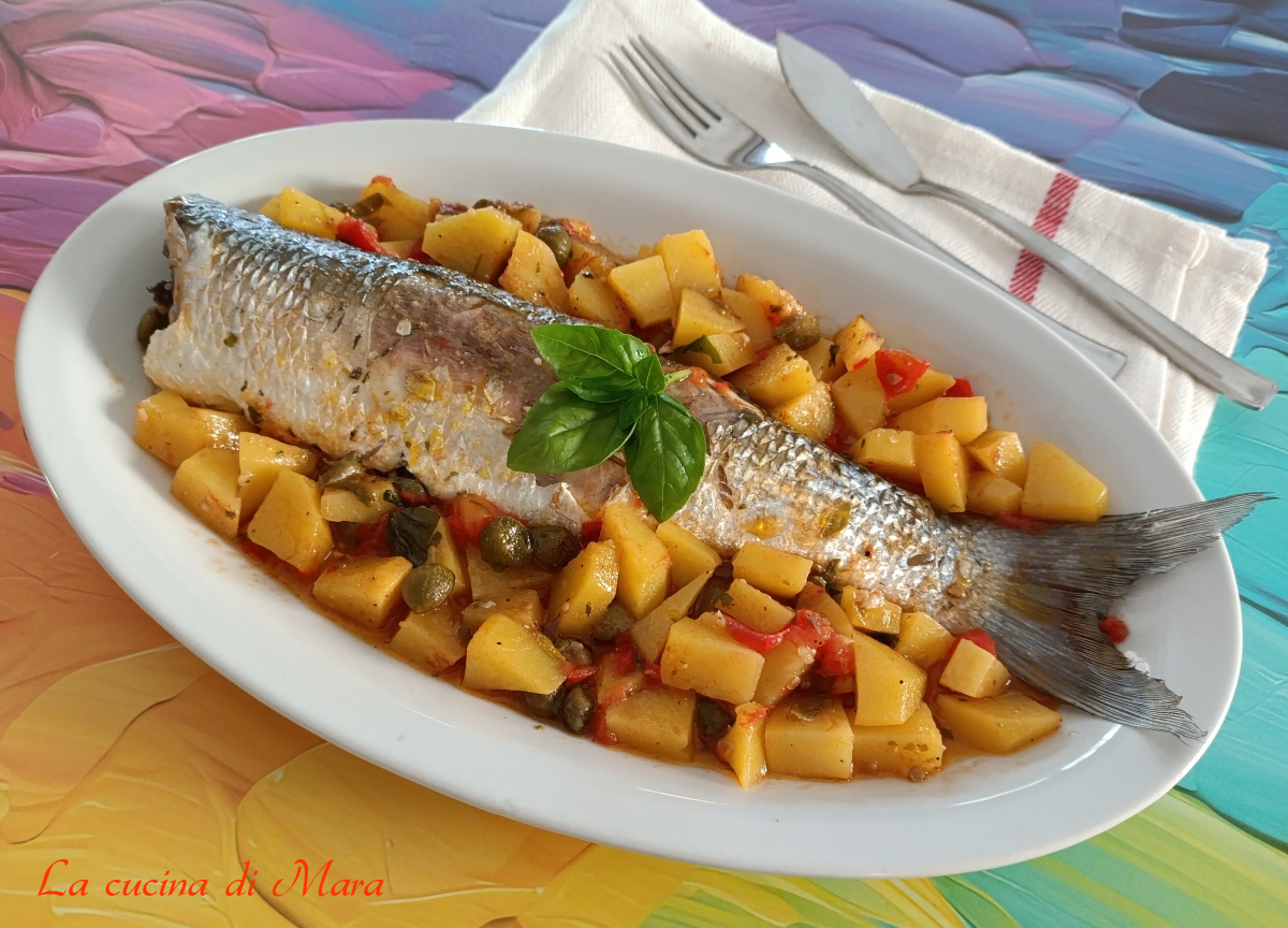 cefalo con patate in padella