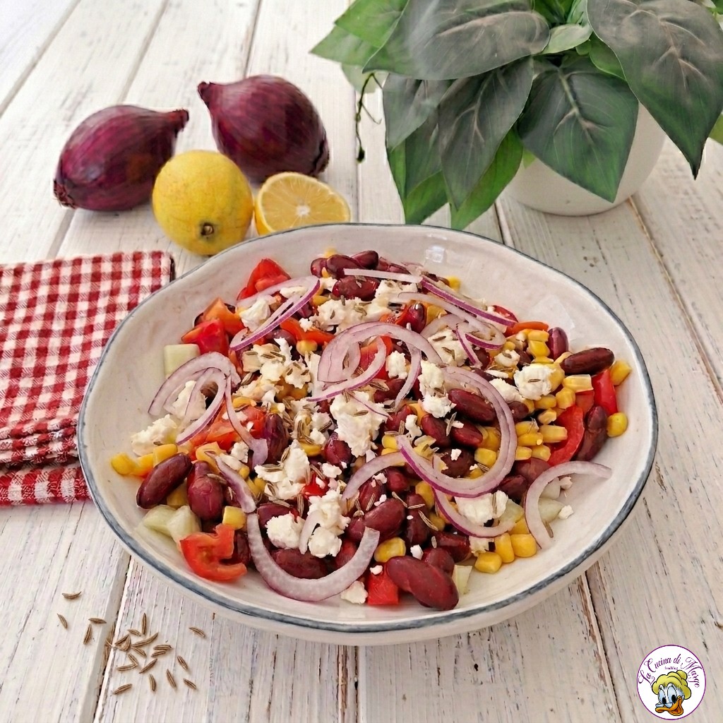 Insalata fresca di fagioli rossi