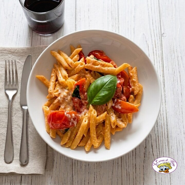 Penne rigate con pomodorini e ricotta