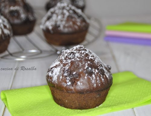 Muffin al cioccolato senza uova e burro
