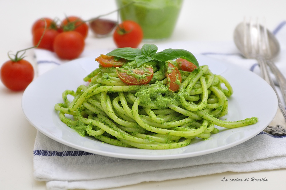 PASTA AL PESTO E POMODORINI - La cucina di Rosalba