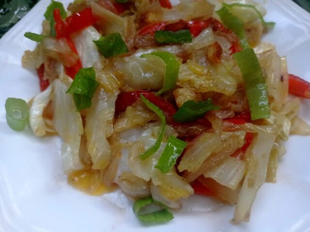 cavolo fritto con verdure