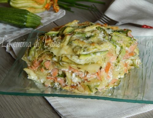Lasagne zucchine e salmone senza besciamella