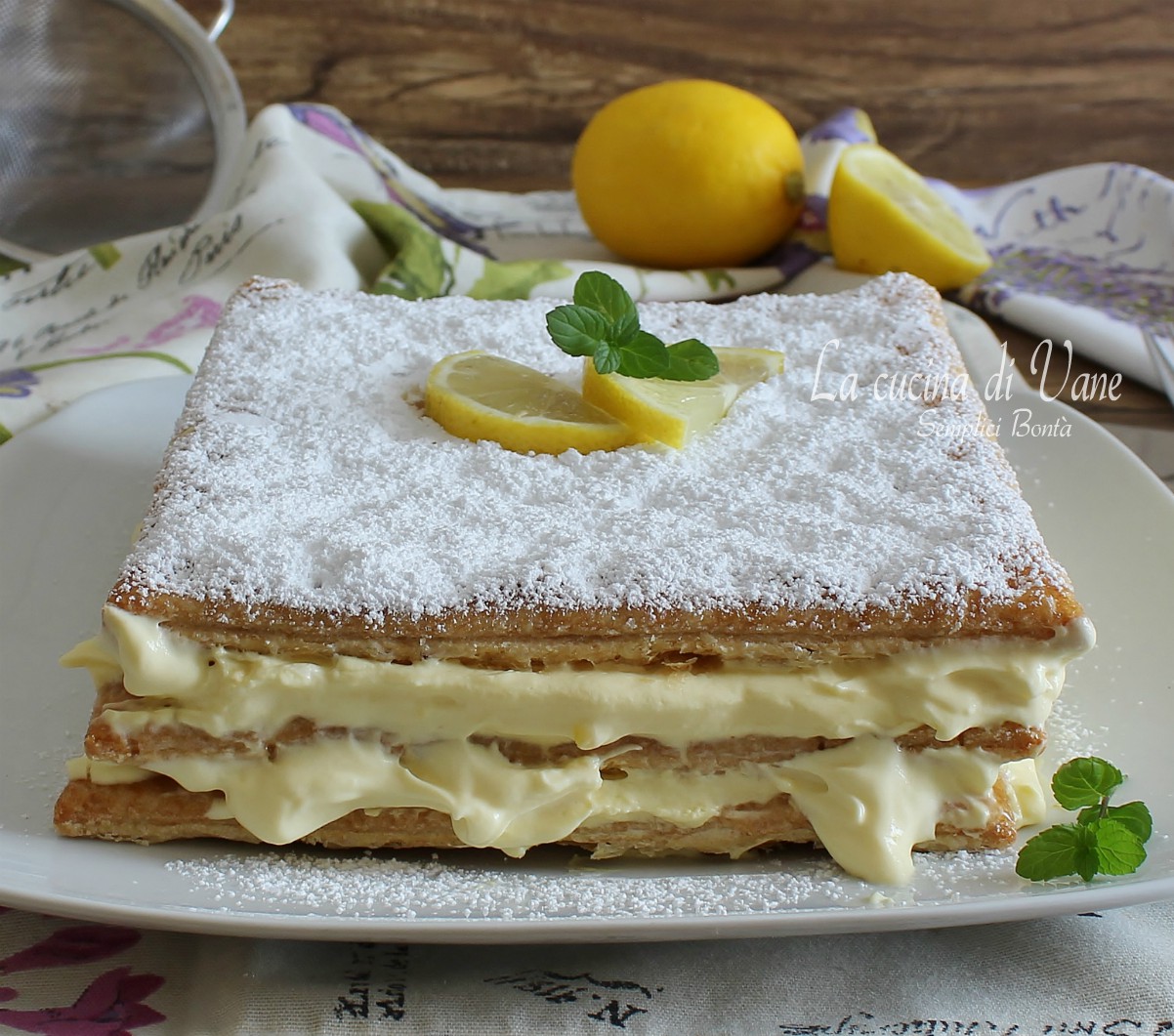 Millefoglie con crema diplomatica al limone - La cucina di Vane di ...