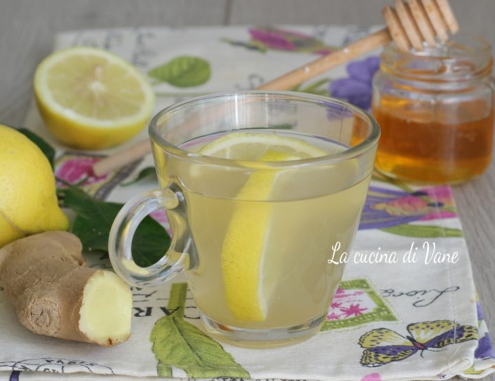 Tisana zenzero e limone senza zucchero, bevanda digestiva e depurativa