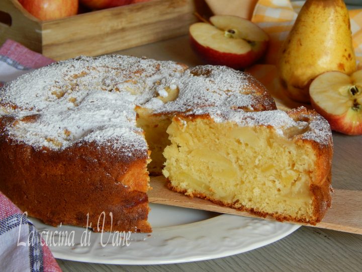 TORTA di MELE E PERE con MASCARPONE NELL'IMPASTO sofficissima