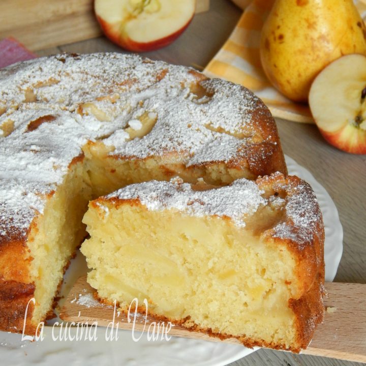 TORTA di MELE E PERE con MASCARPONE NELL'IMPASTO sofficissima