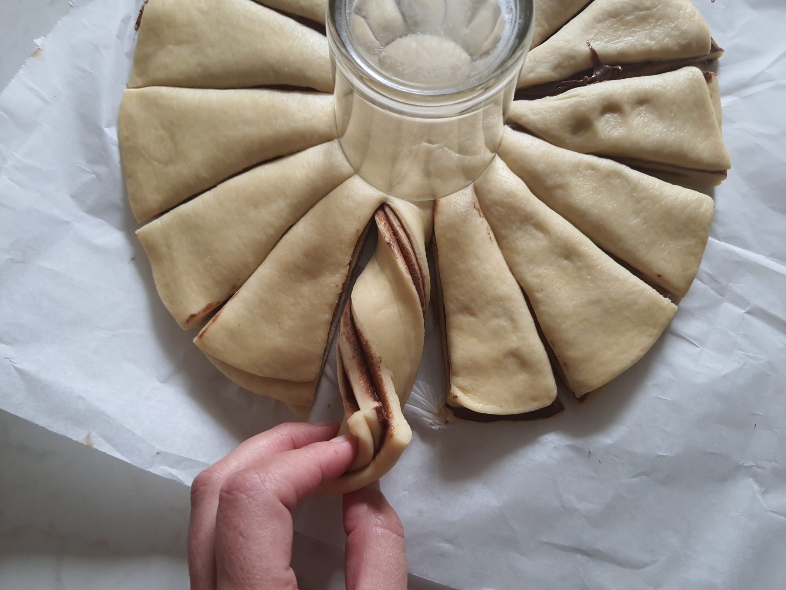 FIORE di PAN BRIOCHE alla NUTELLA ricetta pan brioche a forma di fiore