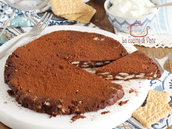 TORTA DI BISCOTTI SENZA COTTURA Con Yogurt Greco E Cacao