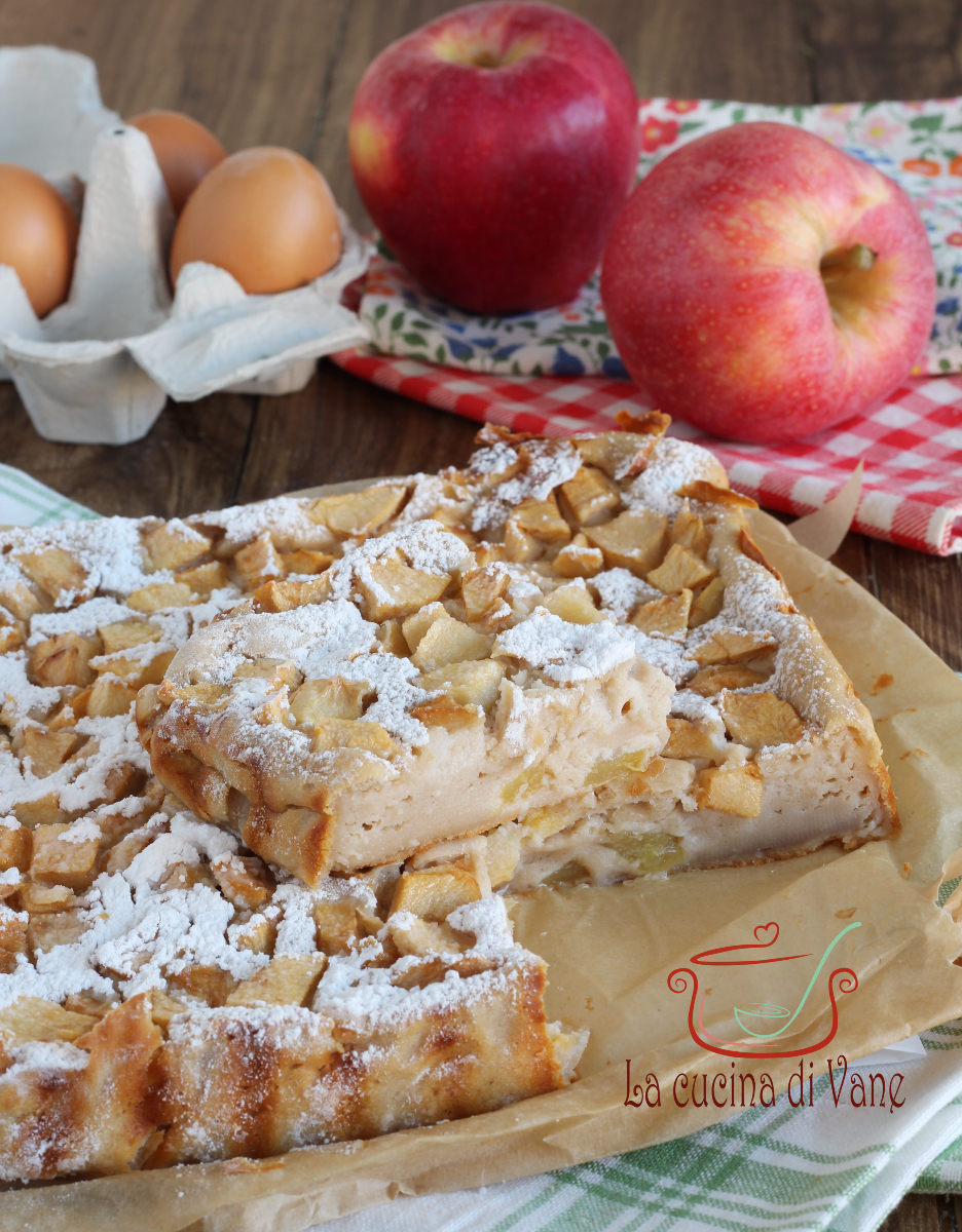 Torta di mele ricotta e cannella senza burro, ricetta dolce cremoso di ...