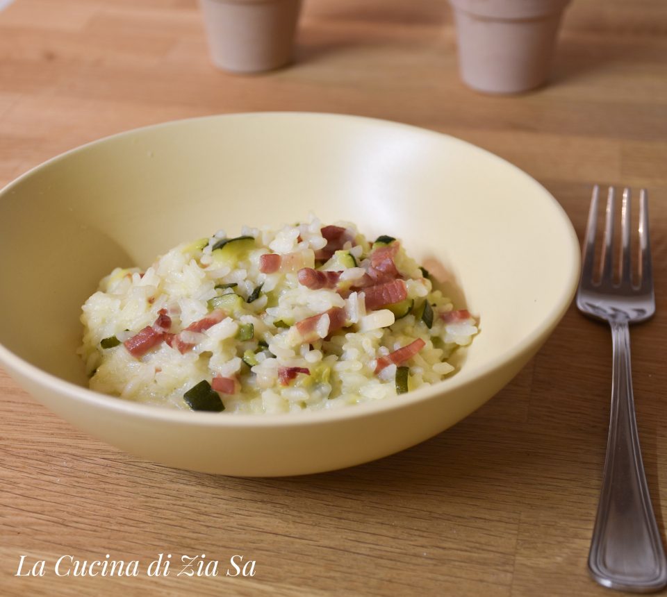Risotto speck e zucchine - Casa e Cucina di Zia Sa