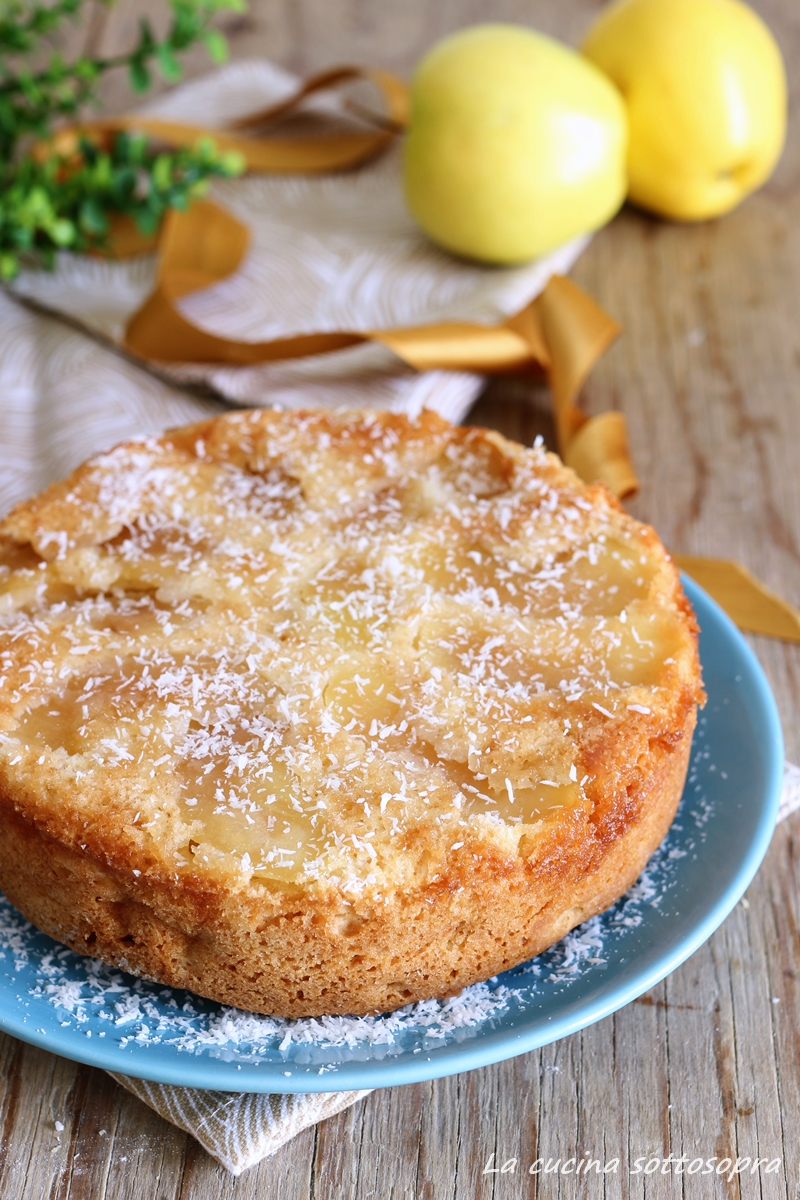 Torta Rovesciata Di Mele Al Cocco Con Bimby E Senza Senza Lattosio