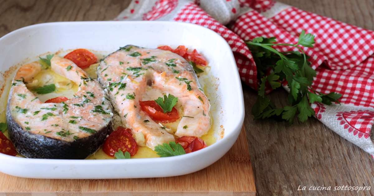Salmone al forno ricetta - secondo piatto di pesce facile | La cucina ...
