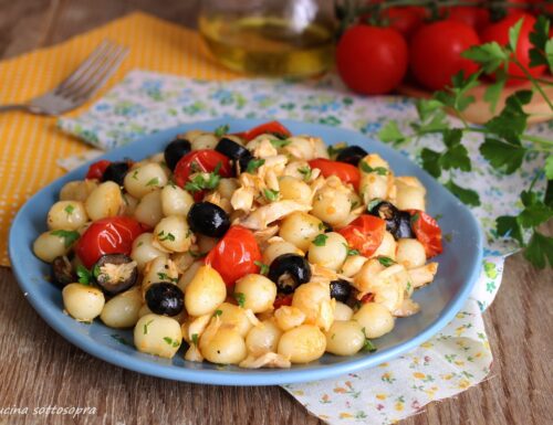 Gnocchi all’orata con olive e pomodorini