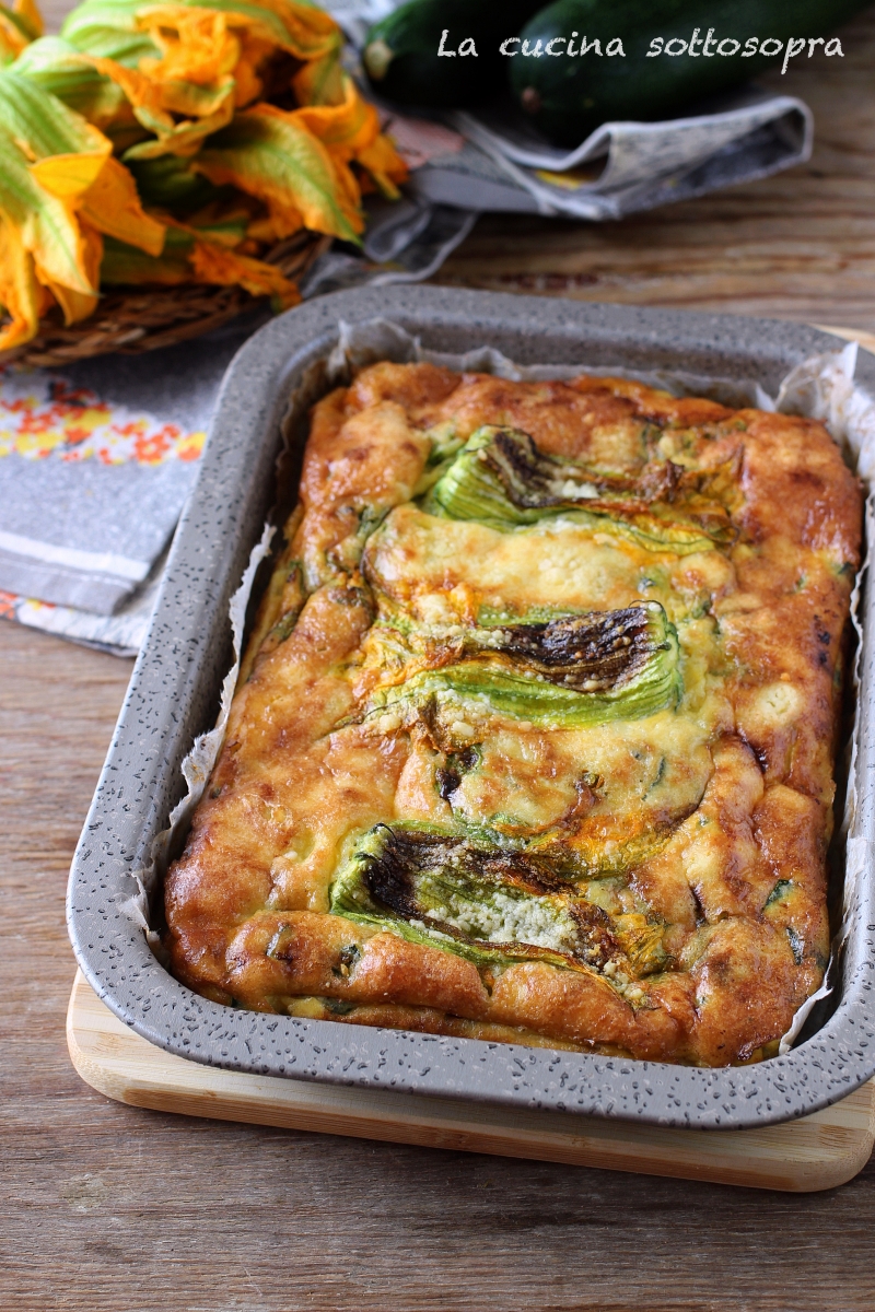 Frittata di fiori di zucca - ricetta light da preparare al forno o in ...